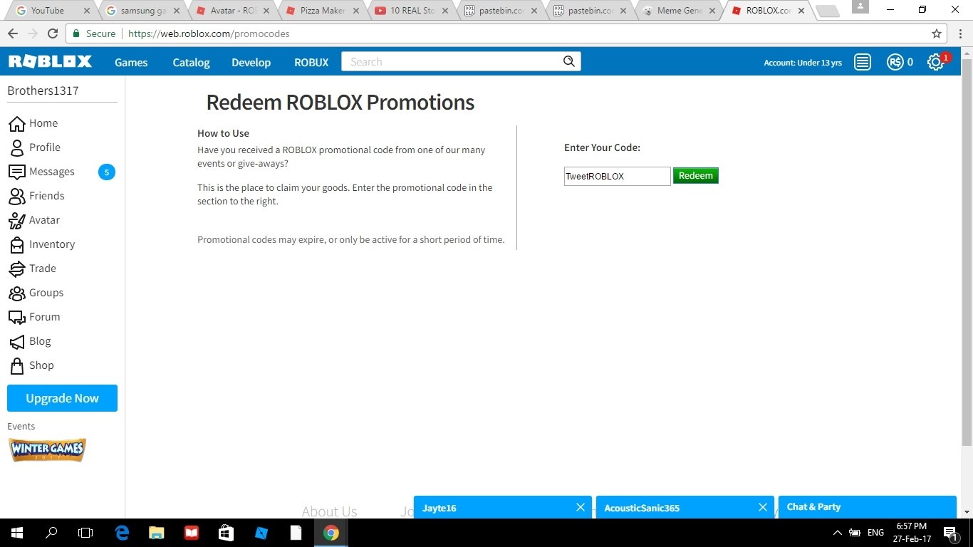 roblox free robux promo code generator